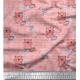 thumbnail image 1 of Soimoi Poly Georgette Fabric Rat & Cat Kids Print Fabric by The Yard 52 Inch Wide, 1 of 1