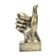 thumbnail image 4 of Estatua de gesto de mano divertido, escultura de gesto creativo, regalo ideal para decoración de escritorio. Pulgar arriba oro, 4 of 9