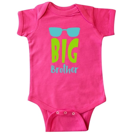 

Inktastic Big Brother Sunglasses Family - Blue Green Gift Baby Boy Bodysuit