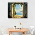 thumbnail image 2 of ERAPDAUR  View to the Amalfi Coast Canvas Wall Art Print, Classic, Traditional, Home Decor, Ocean Artwork 16x12in, 2 of 6