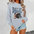 thumbnail image 3 of Football Team City Sweatshirts for Women Fall Winter Long Sleeve Crewneck Football Graphic Sweatshirt Pullover Tops, 3 of 4