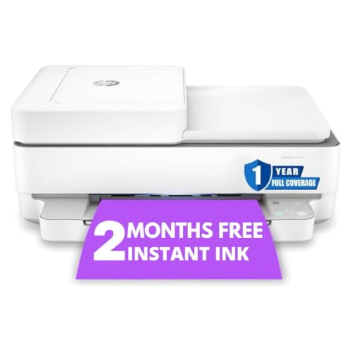Impresora multifunción inalámbrica de inyección de tinta a color HP Envy 6458e, 10 ppm, 4800 x 1200 ppp, impresión automática a doble cara, alimentador automático de documentos (ADF) de 35 hojas, Wi-F