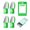 Green, variant on Breathable Anti Sweat Gaming Finger Covers Protectors With Ergonomic Stitching For Enhancing Game Performances