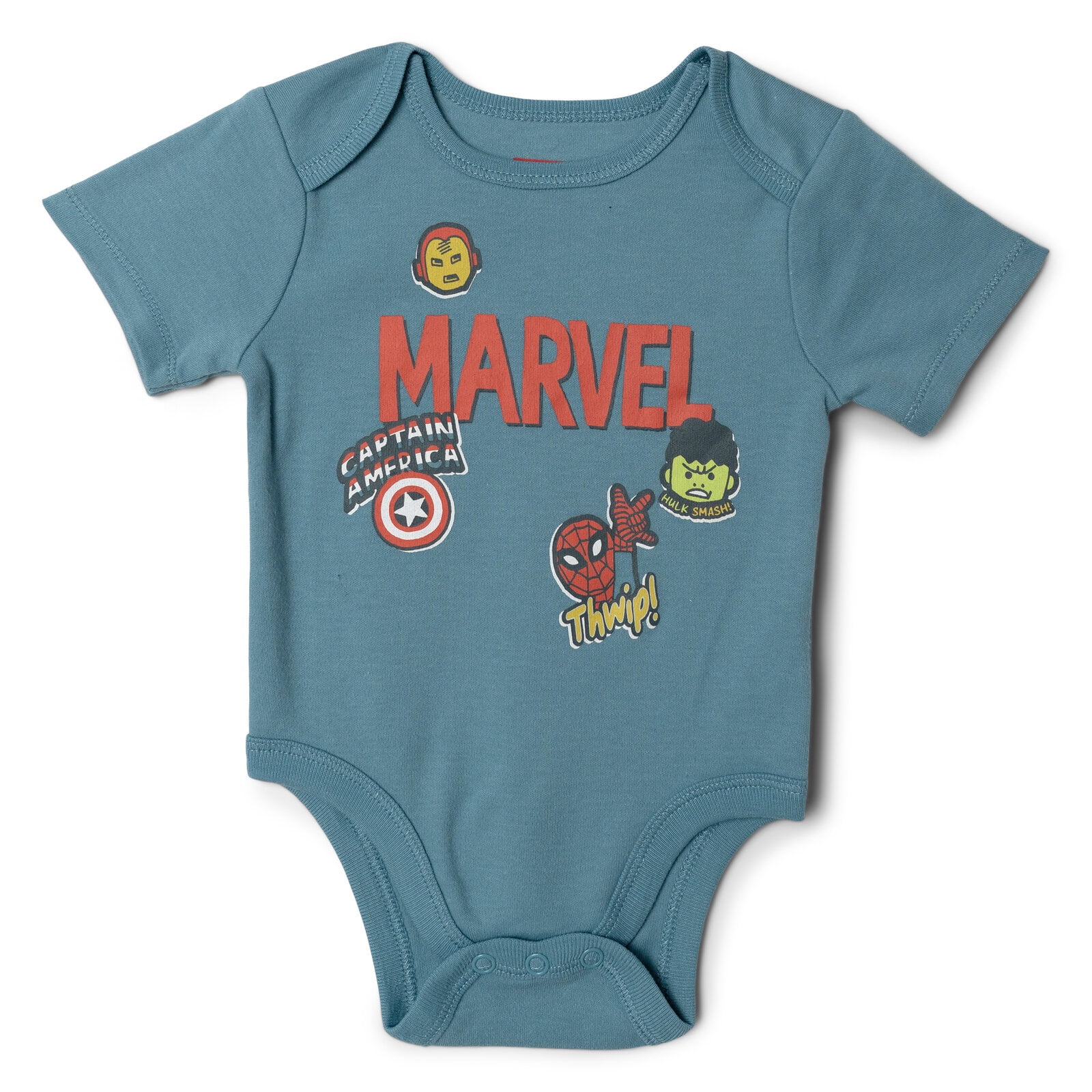 Marvel Avengers Spider-Man Iron Man Captain America 5 Pack Bodysuits Newborn to Infant