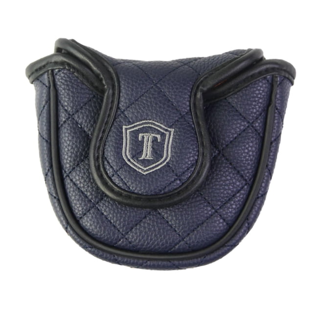 Funda protectora elegante para cabeza de palo de golf, de cuero sintético, para la mayoría de palos de golf azul oscuro
