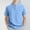 Light Blue, variant on Coorders George Men's Button Stand Collar Blouse Top with Pocket, Casual Short Sleeve Front Shirt for Men, Pink, S