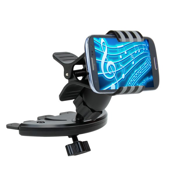 USA Gear Universal CD Player Slot Mount Holder with Rotating Design for