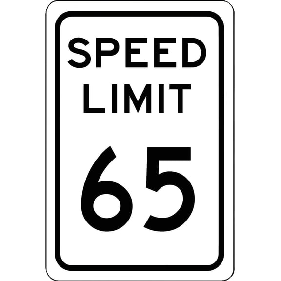 Tin Sign Speed Limit 65 Mph Sign Indoor and Outdoor Use Funny Warning Caution Notice Safety Sign 12" X 8"