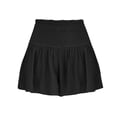 thumbnail image 5 of Linen Skorts for Women Smocked Elastic High Waisted Ruffle Skorts Wide Leg Boho Skirts, XL, 5 of 8