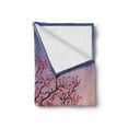 thumbnail image 2 of Nature Soft Flannel Fleece Blanket, Sunset Rise Morning Scenery of Fall Autumn Tree from the Valley Hills Image, Cozy Plush for Indoor and Outdoor Use, 70" x 90", Pink Blue and Brown, by Ambesonne, 2 of 6