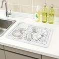 thumbnail image 2 of Diatomaceous Stone Dish Drying Mat, Floral Quick Dry Dish Mat Drying Kitchen Mat, Dishes, Cups, and Utensils Flower 15.7*11.8 inch, 2 of 6