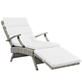 thumbnail image 3 of Envisage Chaise Outdoor Patio Wicker Rattan Lounge ChairLight Gray White, 3 of 9