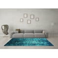 thumbnail image 3 of Ahgly Company Indoor Rectangle Oriental Turquoise Blue Industrial Area Rugs, 7' x 9', 3 of 4
