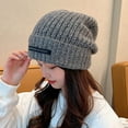 thumbnail image 3 of Joernso Solid Color Winter Warm Hat Streetwear Cap High Elastic Ultra-Thick Unisex Autumn Winter Knitted Beanie Accessories, 3 of 8