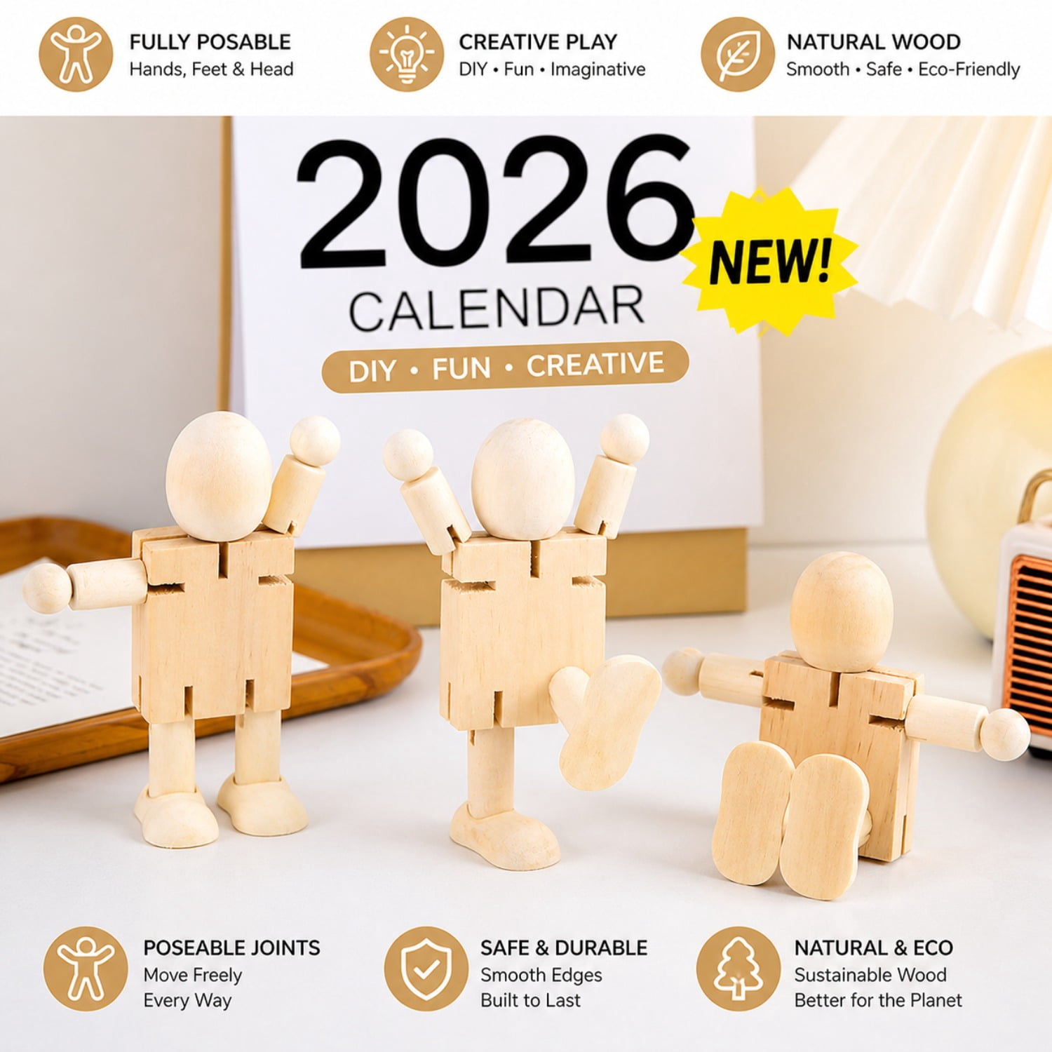 Handcrafted Wooden Sculpture DIY Kit for Adults & Teens, No Electricity Required, Creative Craft Set for Home Decor & Party Decorations