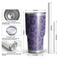 thumbnail image 6 of 30oz Purple Leopard Print Tumblers Stainless Steel Tumbler with Lid and Straw,Vacuum Insulated Double Wall Travel Tumbler Cups Mug with Cleaning Brush for Coffee,Tea, 6 of 7