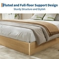 thumbnail image 5 of King Size Wood Bed Frame, Wooden Platform Bed with Fluted Design, Bed Frame with Study Support, Easy Assembly, No Box Spring Needed, Walnut, 5 of 6