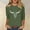 Army Green, variant on Womens Tops Womens Plus Size $5,Women's New 3/4 Sleeve Western Style Printed Casual Top T-shirt White L