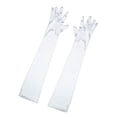 thumbnail image 1 of Guantes largos de los años 20 Allegra K para mujer de dedo completo blanco One Size, 1 of 4