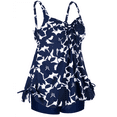 thumbnail image 6 of Hilor Tankini Bathing Suits for Women Plus Size Swimsuit Retro Paisley Two Piece Swimwear, 6 of 9