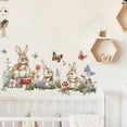 thumbnail image 1 of Decoraciones de Pascua, pegatinas de pared de un metro, plantas, flores, setas, conejos, fondo de pared, decoración de habitación, pegatinas de pared, calcomanías autoadhesivas, calcomanías autoadhesi, 1 of 6