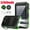 32800mAh-Green 1 Without Cable, variant on Solar Power Bank 38800mAh Wireless Charger with 4 Cables 6 Outputs 15W Fast Charging Dual Flashlights for Travel Camping iPhone 17/16/15Pro GPS Emergency Backup