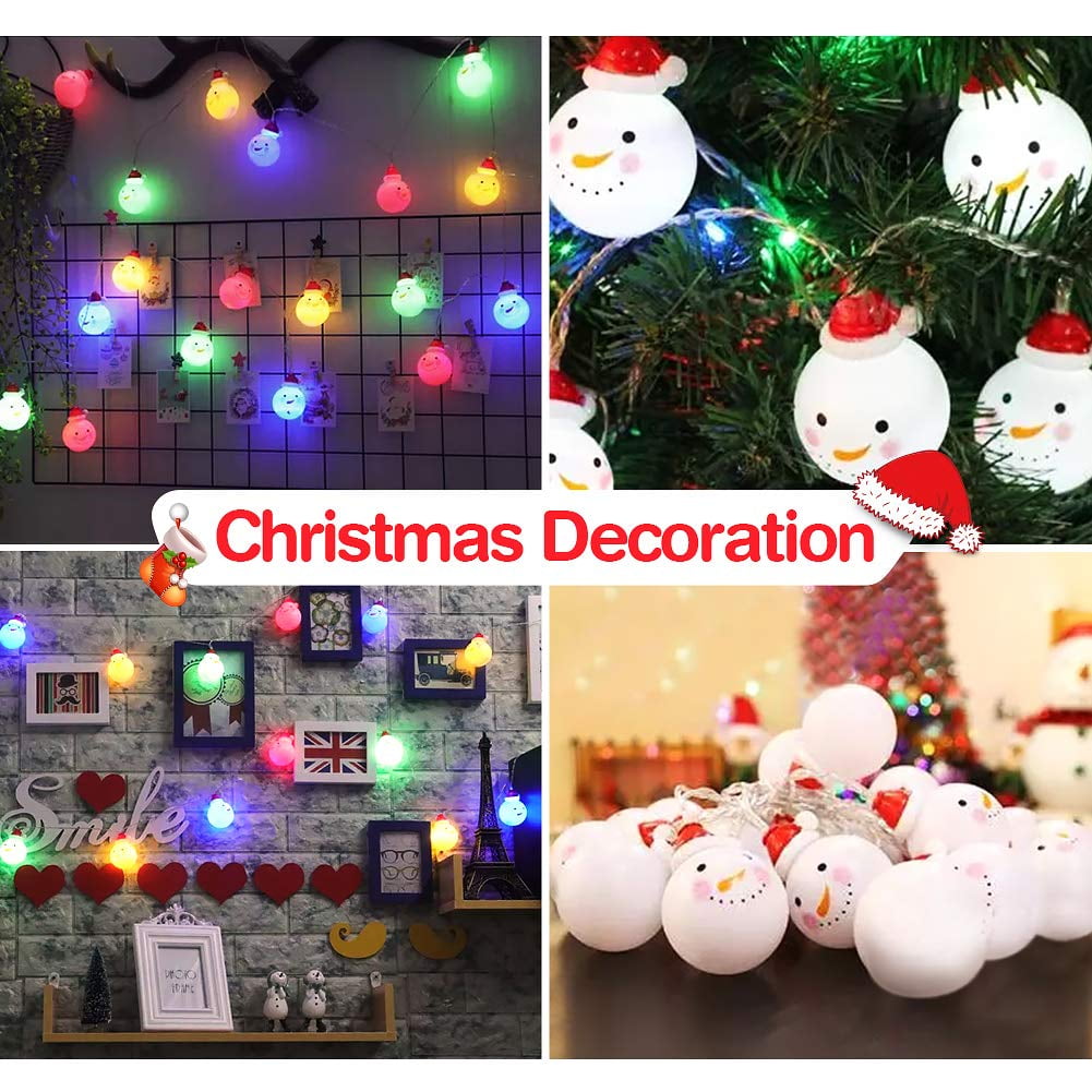 Mr.Garden Snowman String Lights 4ft with 10 LEDs Christmas String