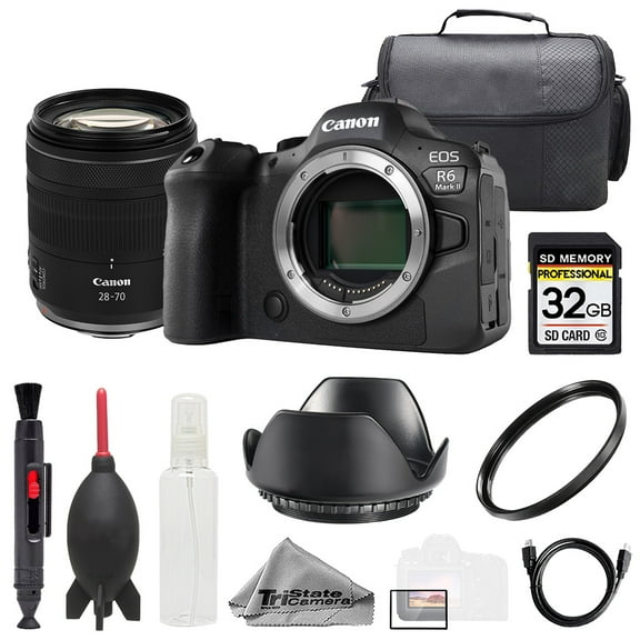Canon EOS R6 II Camera   RF 28-70mm f/2.8 IS STM Lens  32GB   Bag  UV Filter- Basic Kit (International Version)