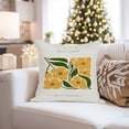 thumbnail image 4 of Ethan Taylor Floral Throw Pillow Soft Cushion Cover 'Yellow Bloom Flowers' Modern Pattern Decorative Square Accent Pillow Case, 18x18 Inches, Yellow, Green, 4 of 5