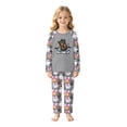 thumbnail image 3 of Family Halloween Pajama Set Long Sleeve Crew Neck, Breathable Halloween Family Pajamas with Monster Bow Print, Funny Matching Halloween Pajamas for Ki’ds Adults, 3 of 7
