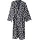 thumbnail image 1 of Men's Cotton Kimono Robe Long Sleeve Bathrobe Loungewear Sleepwear Navy SZ, 1 of 5