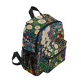 thumbnail image 2 of FORMRS Kids School Backpack with Front Zippered Pocket 12" Student Travel Daypack, White Floral Garden, 2 of 6