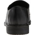 thumbnail image 3 of Dr Scholl's Jeff Black Leather Slip On Stacked Heel Rounded Toe Causal Loafers (Black, 13), 3 of 6