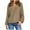 Khaki, variant on Herrnalise Women's Knitted Crop Tops Ladies Autumn And Winter Loose Top Solid Color Long Sleeve Pullover V Neck Pullover Jumper Sweaters