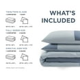 thumbnail image 5 of Regency Heights Full/Queen Soft Washed Color Block Comforter Set 3-Piece Bedding Set Blue, 5 of 8