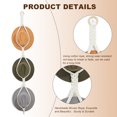 thumbnail image 3 of YAOMOBB Tweed Hat Hanger Elegant Bohemian Style Handwoven Rope Hat Hanging Rack for Easy Home Installation, 3 of 7