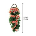 thumbnail image 4 of Artificial Rose Vine Hanging Plants Fake Flower Outdoor Flowers Fake Hanging Flower, UV Resistant for Indoor Outside Garden Porch Window, 4 of 6
