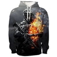 thumbnail image 2 of Sudadera con capucha con estampado 3D del juego de disparos Call of Duty COD, sudadera informal de estilo callejero para entusiastas de los juegos STG, sudadera con capucha de moda Harajuku para hombr, 2 of 5