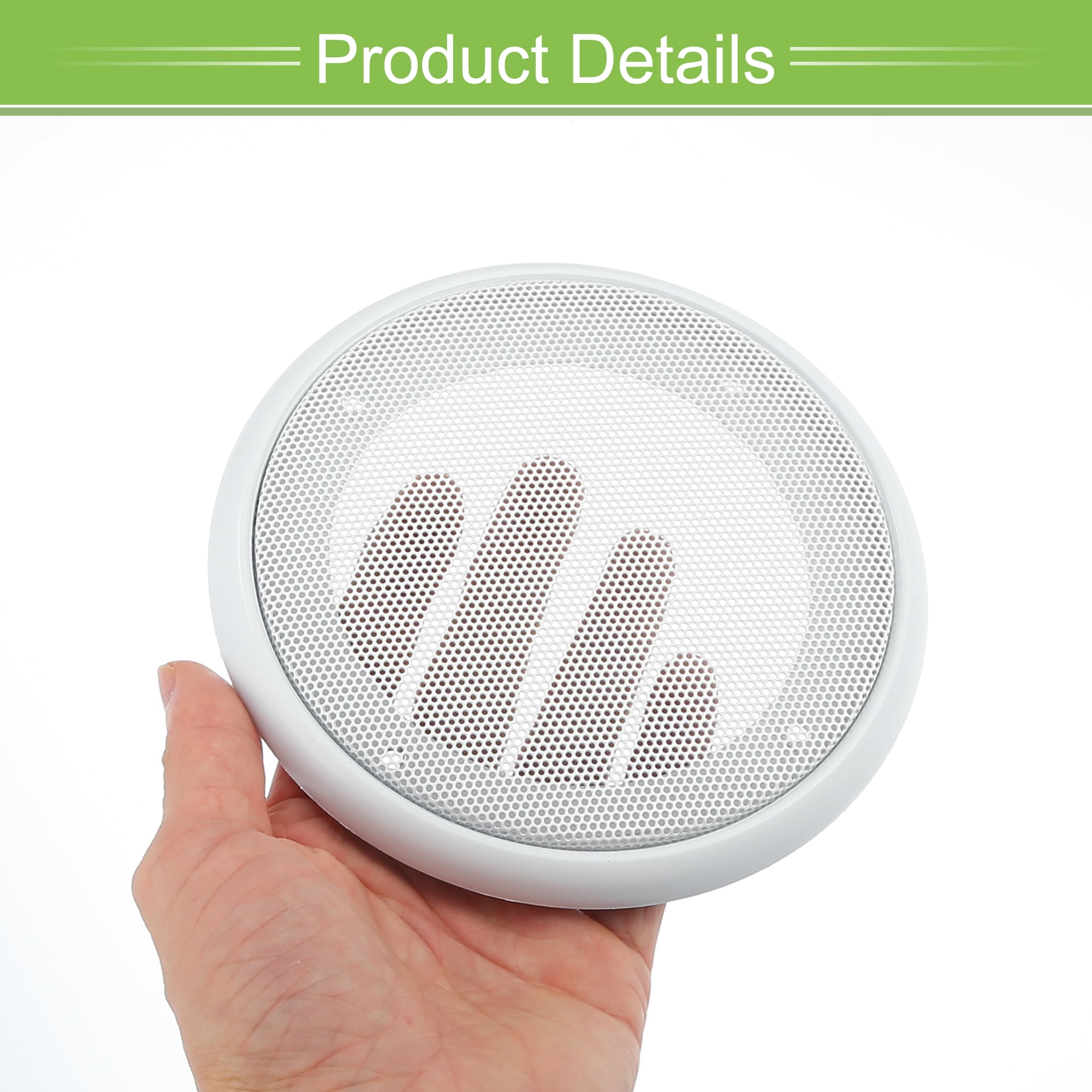 Unique Bargains Universal Car Speaker Grills Cover with Mounting Screws Iron ABS White 4"