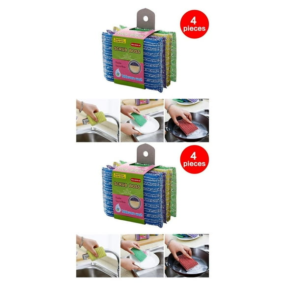 Yuarrent 1 Juego de esponjas para fregar, surtido de colores, suministros de cocina, esponjas prácticas, resistentes, antiarañazos, amplio, Type2 NO2 Yuarrent CBP229753