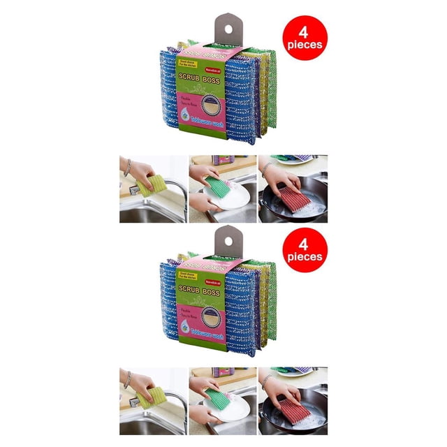 Yuarrent 1 Juego de esponjas para fregar, surtido de colores, suministros de cocina, esponjas prácticas, resistentes, antiarañazos, amplio, Type2 NO2 Yuarrent CBP229753