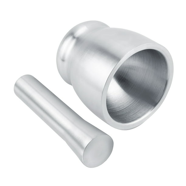 Molinillo De Mortero Con Material De Acero Inoxidable, Operación Manual, Triturar Y Moler Ajo, Hierbas, Especias, Diseño Compacto Y Ergonómico, Acabado Mate, Herramienta De