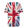 thumbnail image 5 of Fiudx Ofertas Relámpago Blusa de Manga Corta a La Moda para Mujer, Camiseta Estampada, Top Informal, 5 of 5