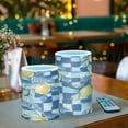 thumbnail image 3 of Yayeee Flameless Candles with Remote Flickering Battery Operated Multi Color Changing, Retro Plaid Lemon, 3 of 7