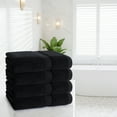 thumbnail image 7 of Simmore Pack of 4 Bath Towels 27 x 55 Inches, 100% Cotton, Quicker to Dry, Lightweight and Absorbent, Perfect for Bathroom, Black, 7 of 7