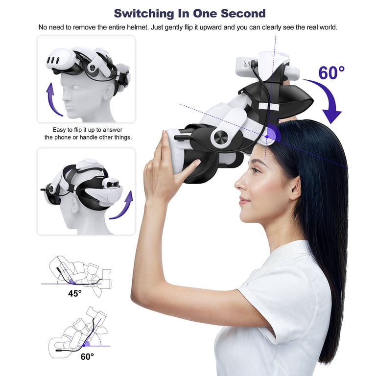 Esywen Meta Quest 3/3S/2 Head Strap With 7500mAh Battery photo 7