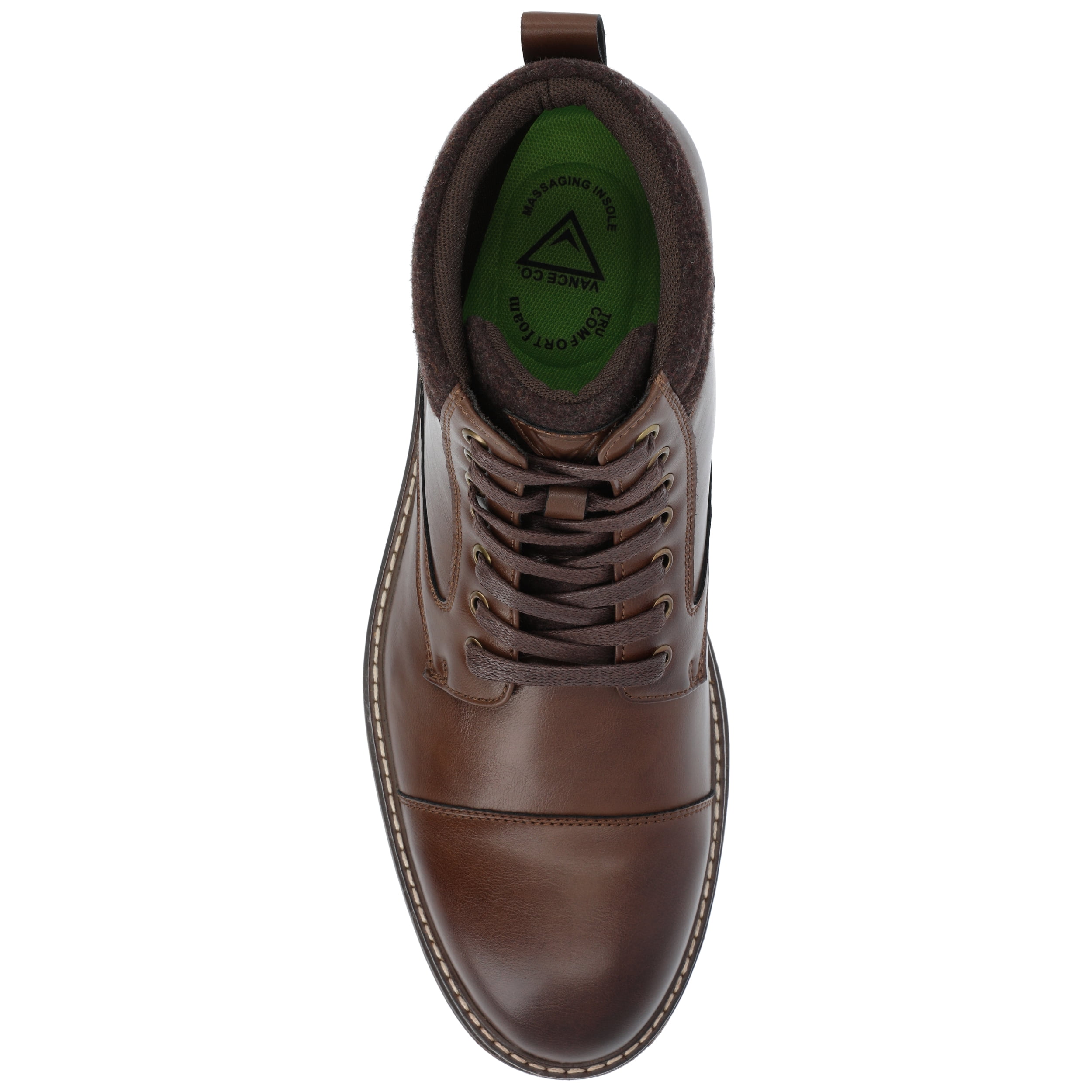 Vance Mens Fegan Cap Toe Lace-up Ankle Boot - Walmart.com display picture 2
