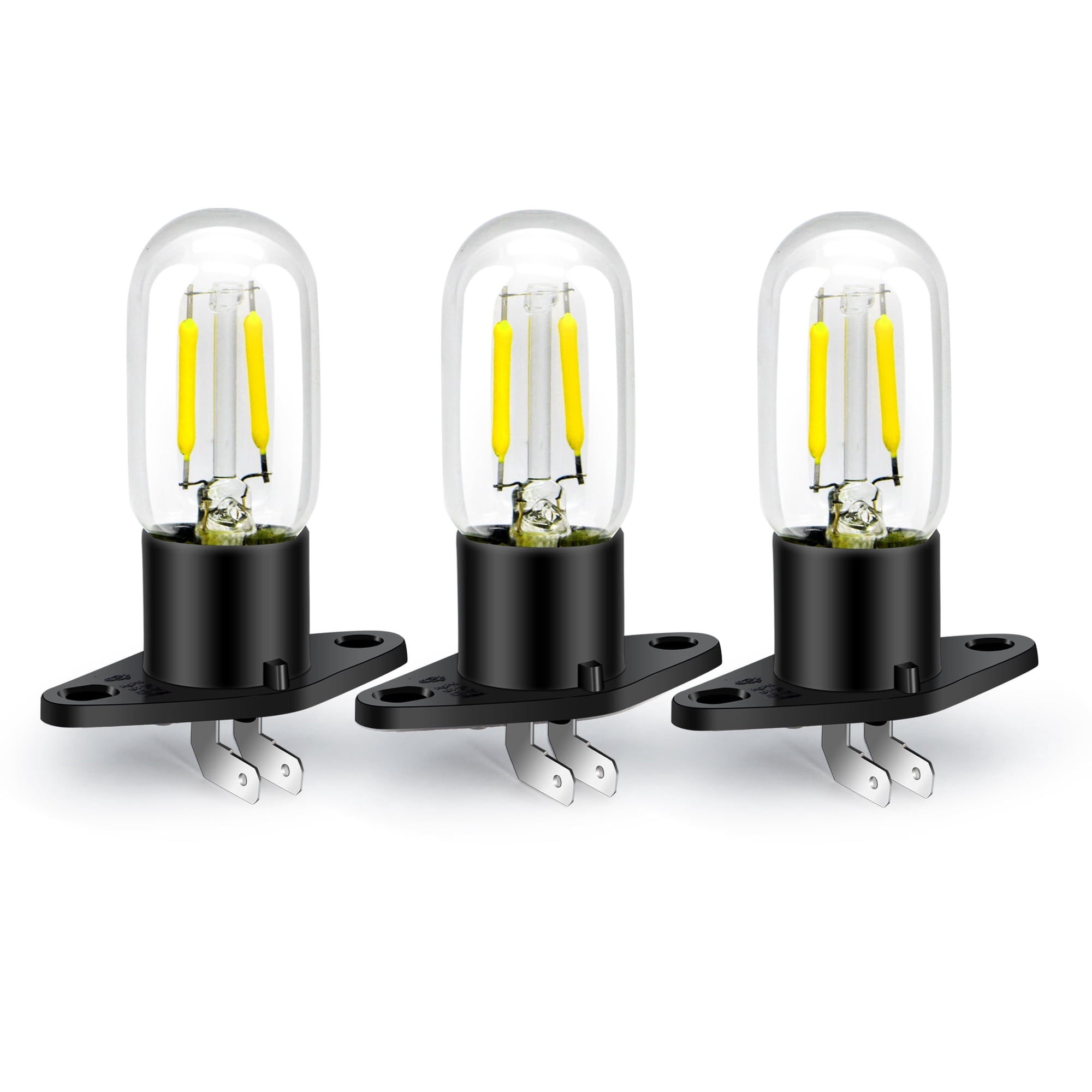 Ruiandsion Z187 LED Bulb, 110-130V 2W(25W Halogen) 500LM Daylight White,for Microwave Oven Range Hood,Integrated Socket,3-Pack