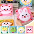 thumbnail image 2 of BESTSKY 2026 New Diy Embroidery Doll Set for Kids-Cartoon Animal Sewing Arts and Crafts Kit with Felt,Yarn&Safety Tools Learn to Sew Educational Toy for Girls&Boys Ages 3 Easter,Birthday Gift, 2 of 7