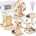 thumbnail image 1 of Kit STEM Yutin 5 en 1 para manualidades en madera para niños de 8 a 12 años con rompecabezas 3D, 1 of 7
